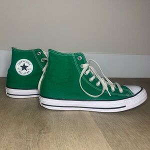 Green High Top Converse All Stars Women’s 10